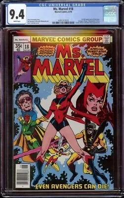 Buy Ms Marvel # 18 CGC 9.4 White (Marvel, 1978) 1st Full Appearance Of Mystique • 315.81£
