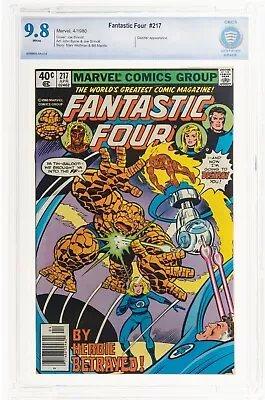 Buy Fantastic Four #217 NEWSSTAND CBCS 9.8 WP Dazzler Appearance (Marvel,1980)🔥 Cgc • 109.10£