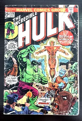 Buy The Incredible Hulk # 178 (Marvel 1974) KEY Death & Rebirth Of Adam Warlock! • 15.83£