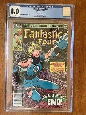 Buy Fantastic Four 245 CGC 8.0 VF White 1st Adult Franklin Richards Mark Jewelers • 75.11£