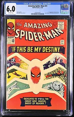 Buy Amazing Spider-Man #31 (Dec 1965, Marvel Comics) CGC 6.0 FN | 4368425001 • 475.07£