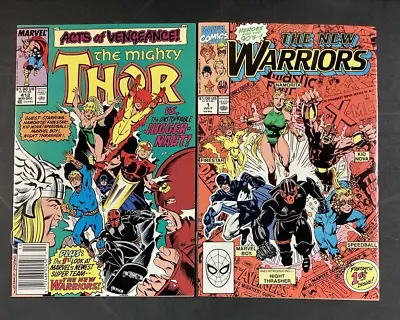 Buy Thor #412 New Warriors #1 Comic Book Lot 1st Appearance & 1st Solo Juggernaut • 24.12£