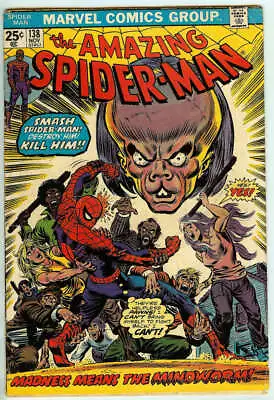 Buy Amazing Spider-man #138 4.0 // 1st Appearance & Origin Of Mindworm Marvel 1974 • 23.98£