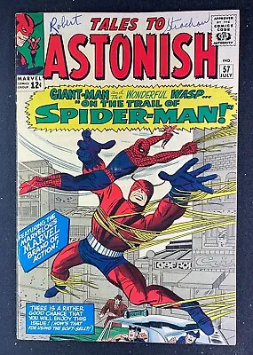 Buy Tales To Astonish (1959) #57 FN+ (6.5) Classic Spider-Man App Jack Kirby Cover • 158.31£