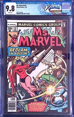 Buy Marvel Ms. Marvel 13 1/78 FANTAST CGC 9.8 White Pages • 165.24£