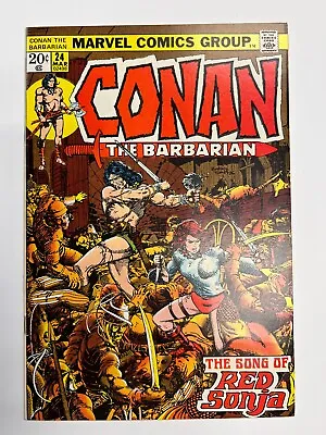 Buy Conan The Barbarian #24 1st Full App Red Sonja Marvel Comics 1972 VF • 129.62£
