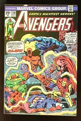 Buy Avengers #126, VF+ 8.5, Black Panther, Iron Man, Vision, Marvel Value Stamp • 18.92£