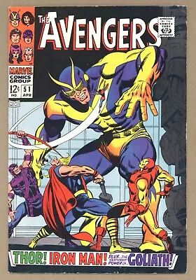 Buy Avengers 51 VGF Buscema Thor Iron Man Hawkeye Collector 1968 Marvel Comics T380 • 23.72£