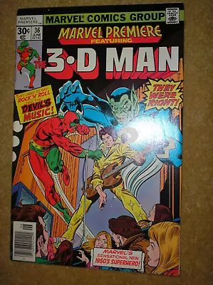 Buy MARVEL PREMIERE # 36 3-D MAN 1950s SUPERHERO KANE 30c 1977 BRONZE AGE COMIC BOOK • 0.99£