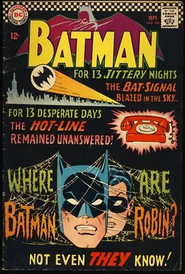 Buy BATMAN #184 1966 VG+ ROBIN SOLO BACK-UP STORY  The Boy Wonder's Boo-Boo Patrol   • 19.76£