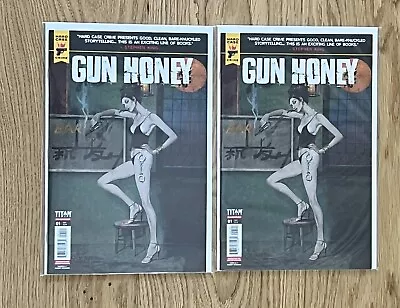 Buy Lot Of 2 GUN HONEY #1 Hard Case Crime Comic Books - Titan Comics • 4.73£