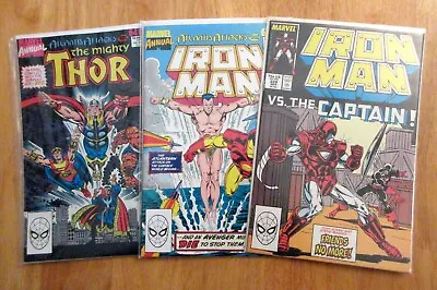 Buy Lot Of *3* Marvel: IRON MAN #228, ANNUAL 10 + THOR ANNUAL #14 (VF/NM) • 9.77£