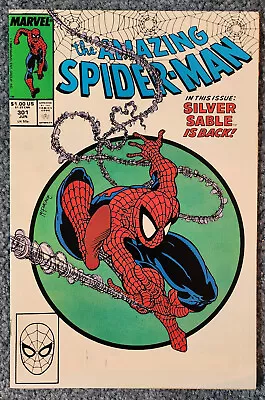 Buy Amazing Spiderman #301 Marvel 1988 Mcfarlane Silver Sable Venom Homage Key - Vf • 52.22£