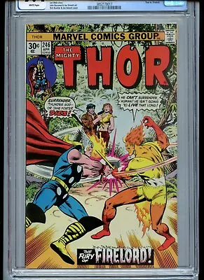 Buy Thor #246 CGC 9.4 White Pages 30 Cent Variant Firelord • 179.89£