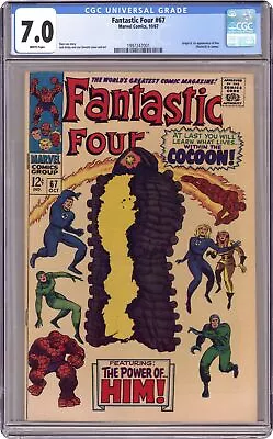 Buy Fantastic Four #67 CGC 7.0 1967 1997247001 1st App. Him (Warlock) • 199.88£
