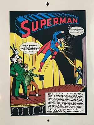 Buy Color Production Art ACTION COMICS #83, Page #1 Splash JOE SHUSTER Art, Superman • 74.95£