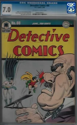 Buy Detective Comics #88-cgc 7.0 Higrade Batman- 1944 Wwii Comic Dc • 1,540.89£