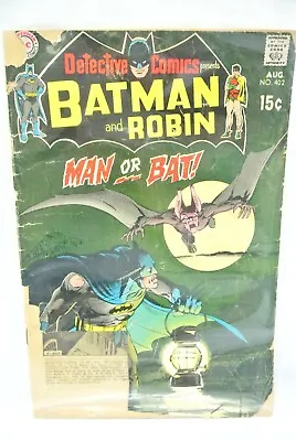 Buy Batman And Robin Detective Comics #402 1970 'MAN OR BAT' *Damaged Cover • 24.02£