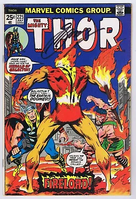 Buy Thor #225 FN Signed W/COA Gerry Conway 1st App Firelord 1974 Marvel Comics • 225.96£