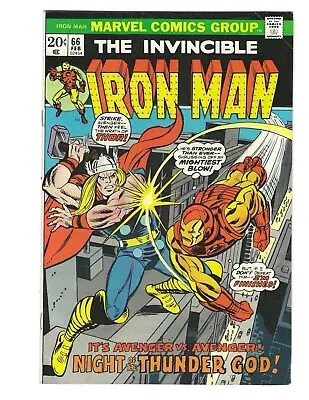 Buy Iron Man #66 1973 Unread VF/NM  Or Better! Thor Vs. Iron Man!  Combine Shipping • 31.66£