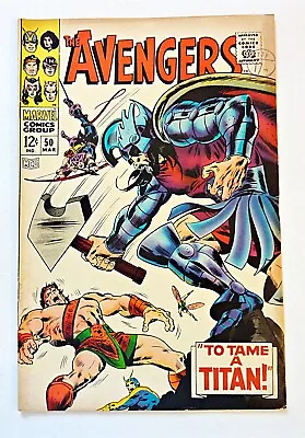 Buy The Avengers 50 Silver Age Marvel Comic 1968 Cents Copy VFN • 30£