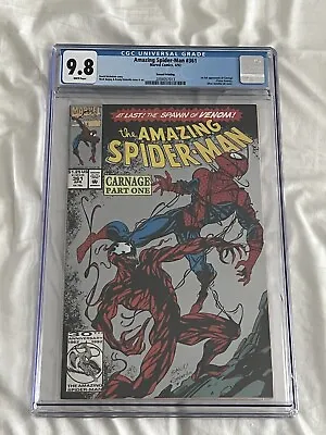 Buy AMAZING SPIDERMAN #361 1991 CGC 9.8 1ST FULL APP CARNAGE - 2nd Printing • 260£