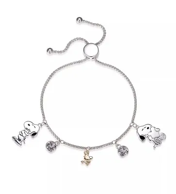 Buy Snoopy Woodstock Peanuts / Bracelet Bracelet Jewelry UNWRITTEN Silver Plated NEW USA • 55.62£