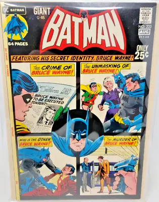 Buy Batman #233 Dc Giordano Cover Art *1971* 8.5 • 55.33£