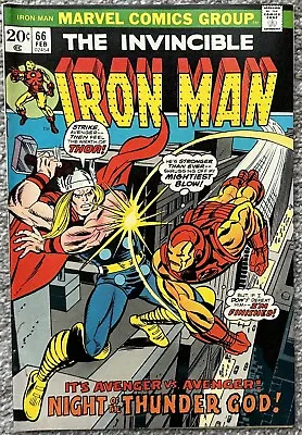 Buy The Invincible Iron Man Comic #66 (marvel,1974) Bronze Age ~ • 39.59£