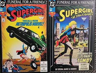 Buy Action Comics 685 & 686 DC Comic Book Set KEY Homage Cover SuperGirl 1993 Luthor • 9.64£