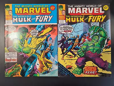 Buy The Mighty World Of Marvel Starring Hulk #273 & #274 Marvel Uk 1977 • 0.99£