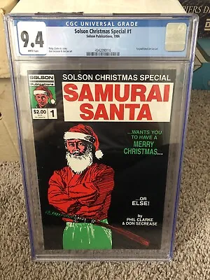 Buy Samurai Santa #1 Solson Christmas Special CGC 9.4 Key 1st Jim Lee Art HTF • 317.19£