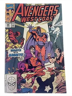 Buy Avengers West Coast #60 Rematch With Magneto! Marvel Comics July 1990 • 7.95£