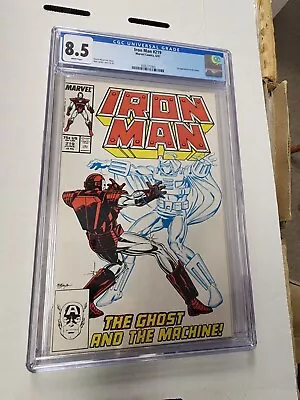 Buy IRON MAN #219 CGC Graded 8.5 (1987) White Pages - 1st Appearance Of Ghost • 40.21£