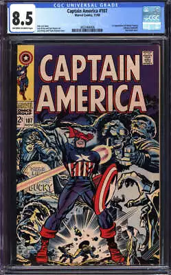 Buy Captain America #107 Cgc 8.5 Ow/wh Pages // 1st Appearance Of Doctor Faustus • 90.92£