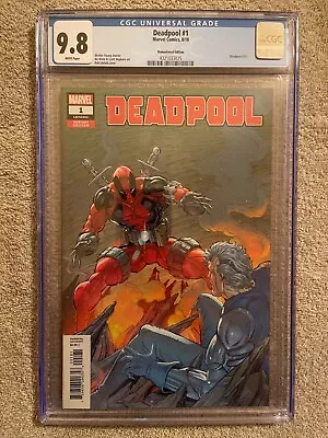 Buy Deadpool # 1 , CGC 9.8 , Ltd 1:500 Remastered Variant , Rob Liefeld ! • 303.81£