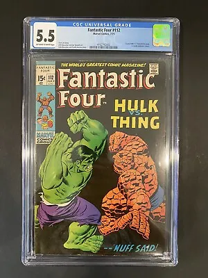Buy Fantastic Four #112 CGC 5.5 1971 Hulk Vs Thing • 209.51£