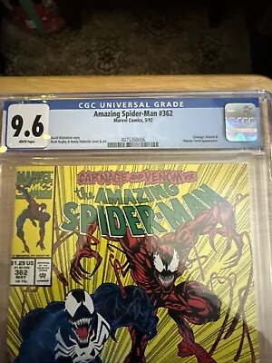Buy Comics Cgc 9.6 Amazing Spider- Man #362 • 79.91£