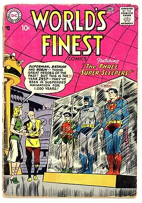 Buy World's Finest Comics 91 (PIECE CUT OUT) DC 1957 Batman! Superman! Swan Cvr C917 • 9.01£