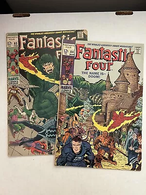 Buy Fantastic Four #83 & 84 Vol. 1 1969 Marvel Comics Dr. Doom Stan Lee Jack Kirby • 39.72£