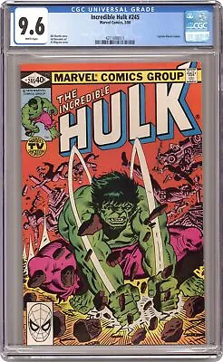 Buy Incredible Hulk #245 CGC 9.6 1980 4211698011 • 65.82£