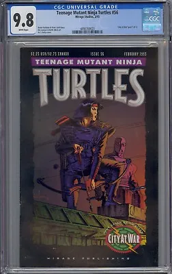 Buy Teenage Mutant Ninja Turtles #56 Cgc 9.8 Htf City At War White Pages • 207.44£