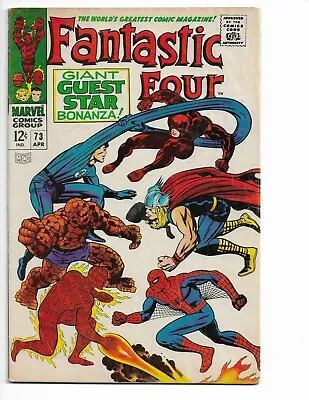 Buy Fantastic Four 73 - Vg/f 5.0 - Spider-man - Daredevil - Thor (1968) • 38.54£