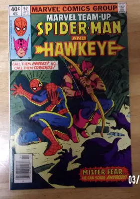 Buy Marvel Team-up #92 1980 Gorgeous Vf+ Glossy Hawkeye,mr.fear More • 11.07£