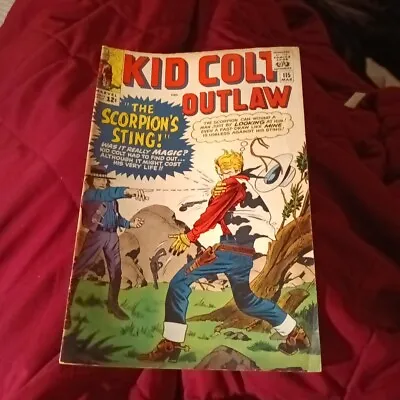 Buy KID COLT OUTLAW #115 Jack Kirby! 1964 1ST APPEARANCE SCORPION Sam Scorpio MARVEL • 20.58£