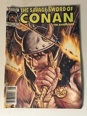 Buy The Savage Sword Of Conan The Barbbarian #137 1987 Copper Age Marvel Magazine • 1.59£