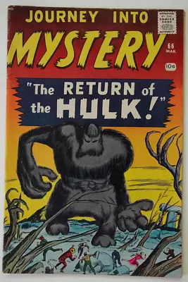 Buy Comic Book- Journey Into Mystery #66 Pre-Superhero 1961 Kirby, Ditko, Reinman • 478.11£