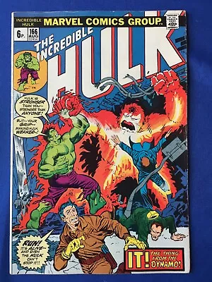 Buy Incredible Hulk #166 FN- (5.5) MARVEL ( Vol 1 1973) • 12£