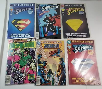 Buy Lot 6 Superman Green Lantern Comics 1980s 90s Reign Of The Supermen, Etc D.C. • 26.87£