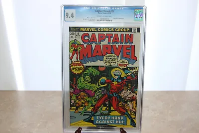 Buy CAPTAIN MARVEL #25, Marvel Comics, CGC 9.4, Super-Skrull Appearance • 143.91£